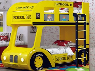 Кровать двухъярусная Red River Автобус Compact Школьный автобус 1-00283859_1