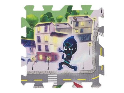 Коврик-пазл PJ Masks Город Героев 9 сегментов в короб. 1-00285451_3