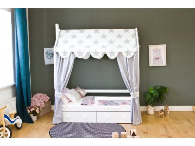 Кровать домик Можга Красная Звезда, эмаль 1-00285525_2