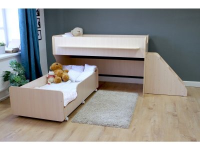 Кровать двухъярусная Капризун 7 с лестницей и ящиками 1-00285648_11