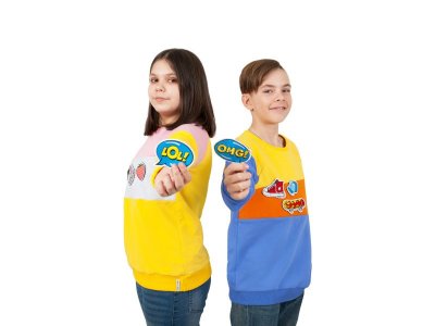 Свитшот со стикерами Coockoo Кукустикер, Ответ верный 1-00286705_1