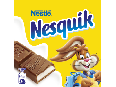 Шоколад Nestle Nesquik молочный, Пальчики с молочной начинкой, плитка 50 г 1-00021009_1