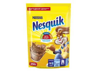 Какао-напиток Nesquik Opti-Start быстрорастворимый 250 г, пакет 1-00286994_1