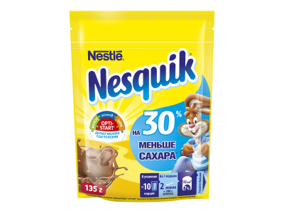 Какао-напиток Nesquik Opti-Start быстрорастворимый, на 30 % меньше сахара 135 г 1-00286995_1