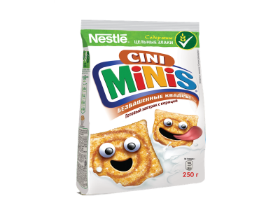 Готовый завтрак Cini Minis Бесбашенные квадры, с корицей 250 г, пакет 1-00287007_1