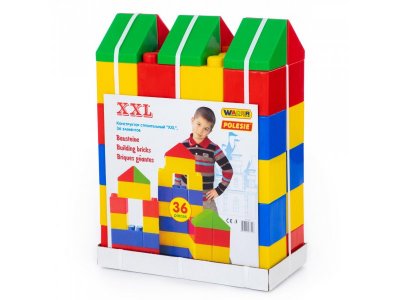 Конструктор Полесье строительный XXL, 36 элементов 1-00286836_1