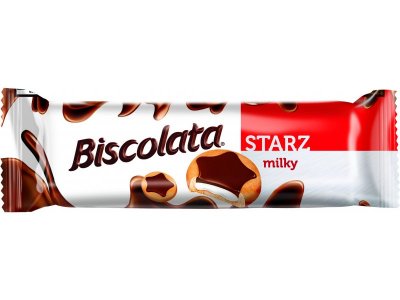 Печенье Solen Biscolata Starz c молочным шоколадом и молочным кремом 88 г 1-00287134_1