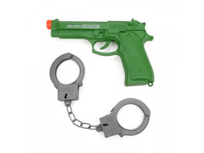 Набор игровой Yako Toys Военный (пистолет электроф., звук, наручники) 1-00287578_1