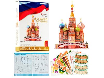 3D пазл CubicFun, Собор Василия Блаженного (Россия) 1-00018909_3