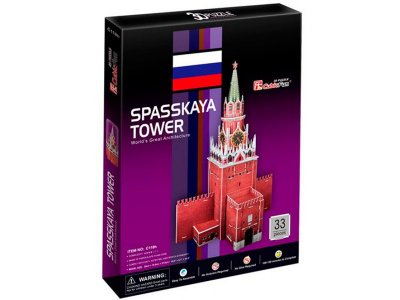 3D пазл CubicFun, Спасская башня (Россия) 1-00077287_3