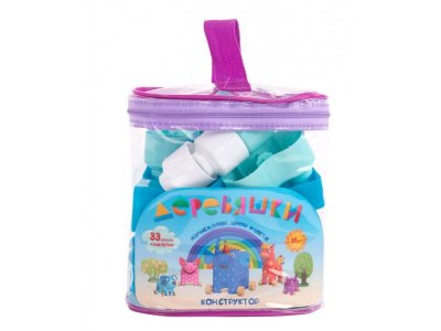 Конструктор Деревяшки пластик 33 детали, цвет 2 1-00288247_1