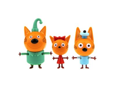 Игровой набор 1Toy Три кота Коржик, Карамелька, Компот 1-00288554_1