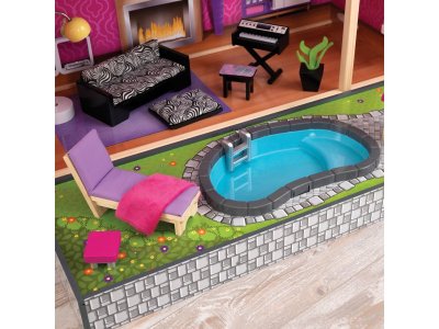 Дом мечты KidKraft Барби Глянец, с мебелью 35 предметов и бассейном 1-00289638_3