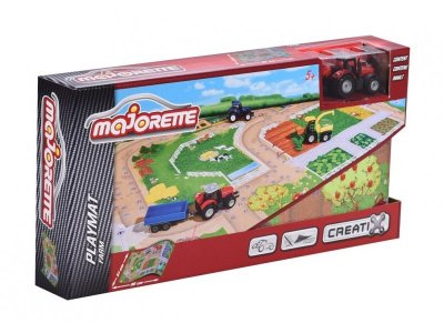 Коврик для игры Majorette Creatix, Farm серии, нескользящий, 1 машинка 1-00289783_1