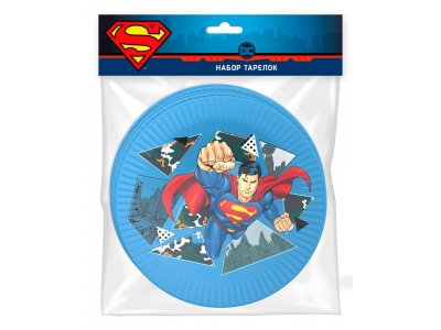 Тарелки бумажные ND Play, Superman d=180 мм, 6 шт. 1-00290664_1