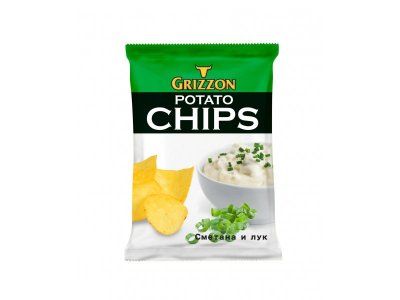 Чипсы Grizzon со со вкусом сметаны и лука 80 г 1-00291370_1