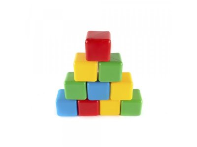Кубики Пластмастер, Цветные,10 шт 1-00001006_3