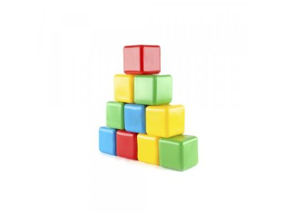 Кубики Пластмастер, Цветные,10 шт 1-00001006_4