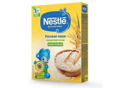 Каша Nestle, безмолочная рисовая гипоаллергенная, 200 г 1-00027210_1