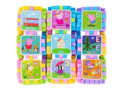 Игра обучающая Peppa Pig, Кубики-азбука 100293701