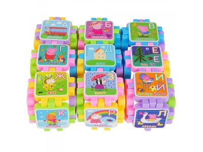 Игра обучающая Peppa Pig, Кубики-азбука 1-00293701_2