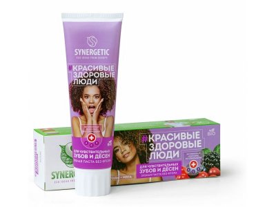 Зубная паста Synergetic для чувствительных зубов и десен 100 г 1-00294235_1