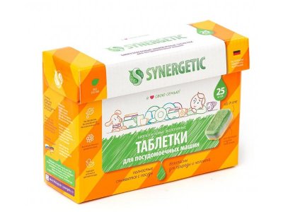 Таблетки для посудомоечной машины Synergetic 25 шт. 1-00294241_1