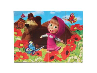 Кубики Играем Вместе, Маша и Медведь 12 шт. 1-00294520_1