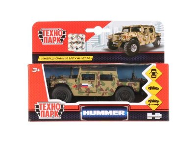 Игрушка Технопарк, Машина Hummer H1 Пикап Военный, инерционная 1-00294616_1