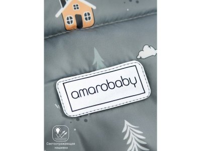 Конверт AmaroBaby Snowy Baby, зимний меховой 85 см 1-00295008_9