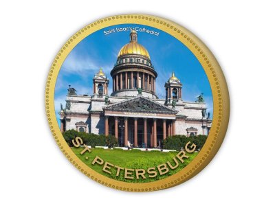 Медаль шоколадная Дилан+, Виды Санкт-Петербурга, 65 г 1-00295313_1