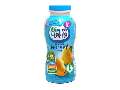 Йогурт питьевой ФрутоНяня, с грушей 2,5% 200 мл 1-00101110_1