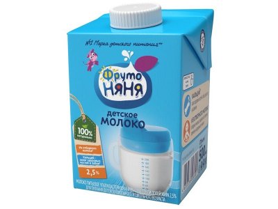 Молоко Фрутоняня ультрапастеризованное 2,5% 0,5 л 1-00110272_1