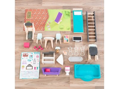 Домик кукольный KidKraft, Бьянка, интерактивный с мебелью 26 предметов 1-00297163_10