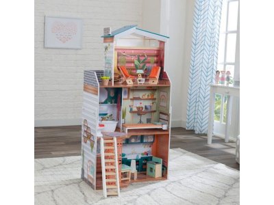 Домик кукольный KidKraft, Марлоу, с мебелью 14 предметов 1-00297177_8