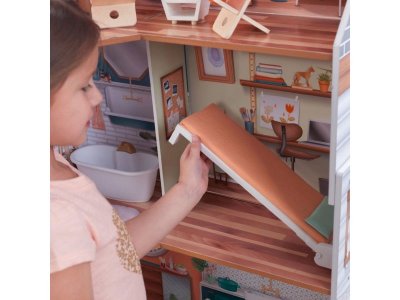 Домик кукольный KidKraft, Марлоу, с мебелью 14 предметов 1-00297177_9