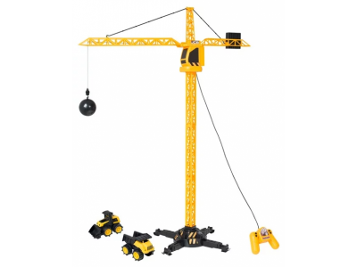 Игрушка HTI Строительный кран JCB на д/у + 2 машинки 1-00298437_1