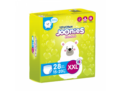 Подгузники-трусики Joonies Comfort, размер XXL (15-20 кг), 28 шт. 1-00299314_1