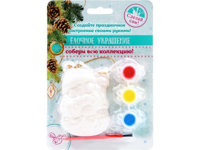 Набор для новогоднего творчества Феникс-Презент, Подвесное украшение Дедушка Мороз машет 1-00302178_1