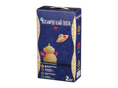 Песок для лепки Космический песок, 2 цвета, 2 кг 1-00302484_2