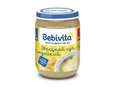 Суп Bebivita Овощной с индейкой 190 г 1-00092730_1