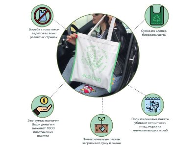 Эко сумка-шоппер Homsu Eco Bag, длинные ручки 1-00305041_6