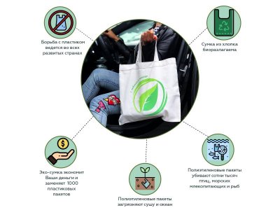 Эко сумка-шоппер Homsu С любовью к природе 1-00305042_6