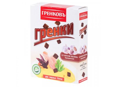 Гренки Гренковъ бородинские со вкусом чеснока 100 г 1-00307074_1