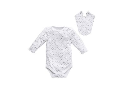 Боди Amarobaby Soft Hugs Черточки, с длинным рукавом и нагрудником 1-00307538_1