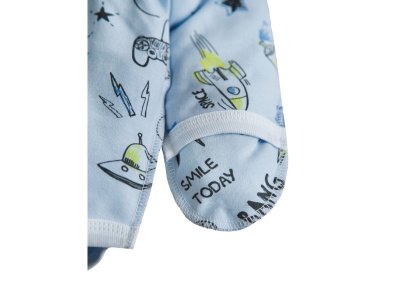 Боди для мальчика Amarobaby Soft Hugs Комиксы, с длинным рукавом и нагрудником 1-00307544_4