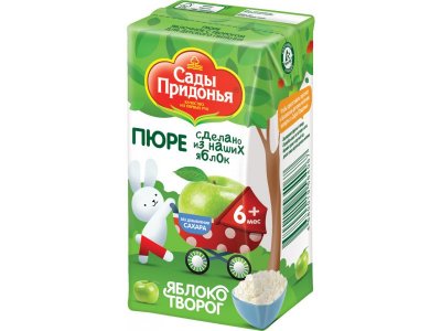 Пюре Сады Придонья яблочное с творогом 125 г 1-00308261_4