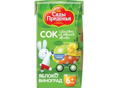 Сок Сады Придонья яблочно-виноградный 125 мл 1-00308273_1