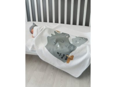 Одеяло-покрывало Amarobaby Waffle Горы, вафельное полотно 75*90 см 1-00308313_11