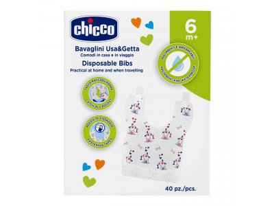 Нагрудники Chicco одноразовые 40 шт. 1-00126527_1